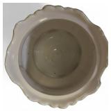 Vintage Nippon Floral Rose Knob Hand Painted Biscuit  | German Porcelain Serving Plate with Roses