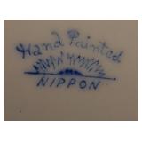 Vintage Nippon Floral Rose Knob Hand Painted Biscuit  | German Porcelain Serving Plate with Roses