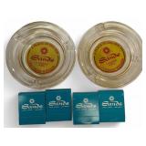 COLLECTORS (2) Sands a Huges Hotel ashtrays & (1)  box of SANDS original Matches