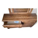 Mission-style 6-Drawer Dresser 15"W x 30" H  with a 42"Hx38"L Mirror