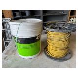 Partial Pale of Greenlee Poly Line & Roll of Rope