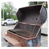 Portable Towable Charcoal Pig Roaster 5 Ft L X 26" W X 45" High, Heavy Duty Commercial Grade Construction