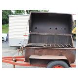 Portable Towable Charcoal Pig Roaster 5 Ft L X 26" W X 45" High, Heavy Duty Commercial Grade Construction
