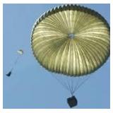 U.S. Army Cargo Parachute Model # G12E, 64 ft Diameter, Weight: 128 lbs