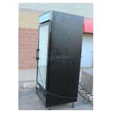 Avantco Model # 78GDC23HCB, Black Swing Glass Door Merchandiser Refrigerator With LED Light & Customizable Panel