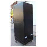 Avantco Model # 78GDC23HCB, Black Swing Glass Door Merchandiser Refrigerator With LED Light & Customizable Panel