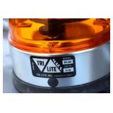 Tri- Lite Rotating Beacon Light Model # MV-IND, 6" diameter x 7-5/8" high, Never Used