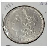 1881 Morgan Silver Dollar - AU
