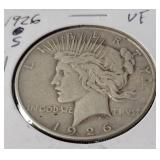 1926-S Silver Peace Dollar - VF