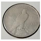 1923-S Silver Peace Dollar - AU