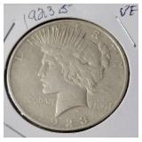1923-S Silver Peace Dollar - VF