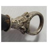 Rare F-DICK 21" long Brass BullHead Honing Sharpening Steel - Vintage from 1873-1940s.  Made in Germany