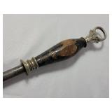 Rare F-DICK 21" long Brass BullHead Honing Sharpening Steel - Vintage from 1873-1940s.  Made in Germany