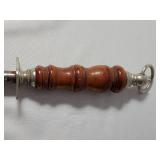 Rare F-DICK 18"long Brass BullHead Honing Sharpening Steel - Vintage from 1873-1940s,  Made in Germany