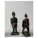8-Vintage Black Precast British Soldiers standing guard. - Made by JO/HILLCO in the 50