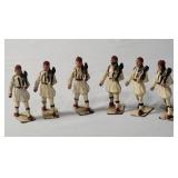 6-Vintage White Precast British Navy Soldiers standing guard. - Made by JO/HILLCO in the 50