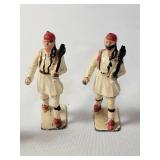 6-Vintage White Precast British Navy Soldiers standing guard. - Made by JO/HILLCO in the 50