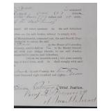 2 Vintage Original Court Documents .  One from the "First District Court of Exxex. Commonwealth" - 16th day of April 1889 and one from the "House of Correction Commonwealth of Massachusetts" - October