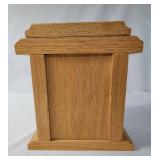 Walnut Flying  Eagle  (circa 1906-1920) Post Office Bank with Door and Glass Window. Combination included. 7 1/2" L x 6 1/2" W x 5" D