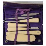 Vintage Manicure Set with Shoe Buttoner Hook in original case