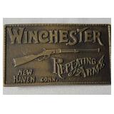 Brass Winchester Repeating Arms Belt Buckle - Very Nice