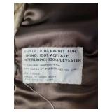 Vintage Split End Ltd Vintage Rabbit Fur Coat Jacket.  Size Medium.  Very soft and nice.