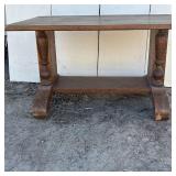 Wooden Coffee Table - Decorations on legs