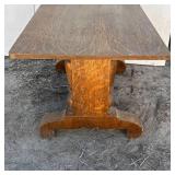 Wooden Coffee Table - Decorations on legs