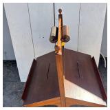 Vintage Wooden Double-Sided Library Desk / Voting Booth