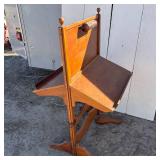 Vintage Wooden Double-Sided Library Desk / Voting Booth