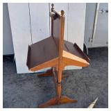 Vintage Wooden Double-Sided Library Desk / Voting Booth