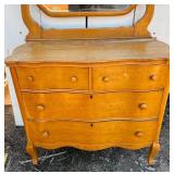 Wooden Dresser with Mirror