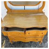 Wooden Dresser with Mirror