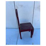 Small Red Wood Chair