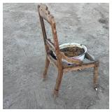 Old chair plant stand