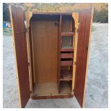 A Retro Birds Eye Maple Wardrobe Cabinet by Durable Suites LTD
