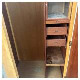 A Retro Birds Eye Maple Wardrobe Cabinet by Durable Suites LTD