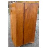A Retro Birds Eye Maple Wardrobe Cabinet by Durable Suites LTD