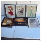 Lot of 6 Pictures and Frames