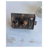 Old lock and Bucket of Old Nails