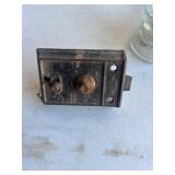 Old lock and Bucket of Old Nails