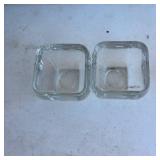 Glass Candel holder, Vase and Glass square bowls