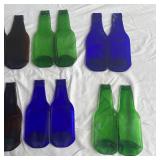 Melted Glass Bottle Double Spoon Rests Lot of 8