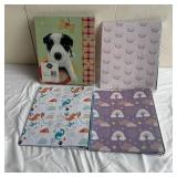 Lot of 4 1.5 Inch 3-Ring Binders - Printed