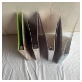 Lot of 4 1.5 Inch 3-Ring Binders - Printed