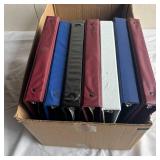 Lot of 7 3-Ring Binders Various Colors 1.5 Inch