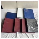 Lot of 7 3-Ring Binders Various Colors 1.5 Inch