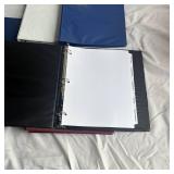 Lot of 7 3-Ring Binders Various Colors 1.5 Inch