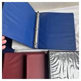 Lot of 7 3-Ring Binders Various Colors 1.5 Inch