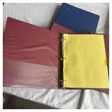 Lot of 7 3-Ring Binders Various Colors 1.5 Inch